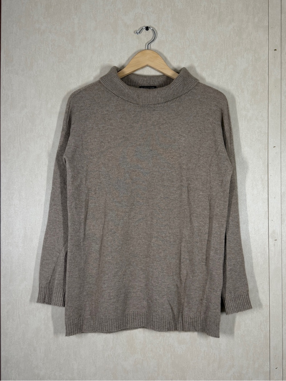 Eileen Fisher Women’s 100% Cashmere Turtleneck Knit Sweater Longsleeve Brown XS
